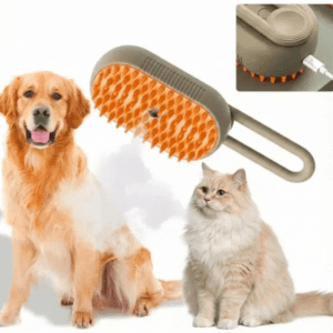 Cepillo con mango a vapor para mascotas